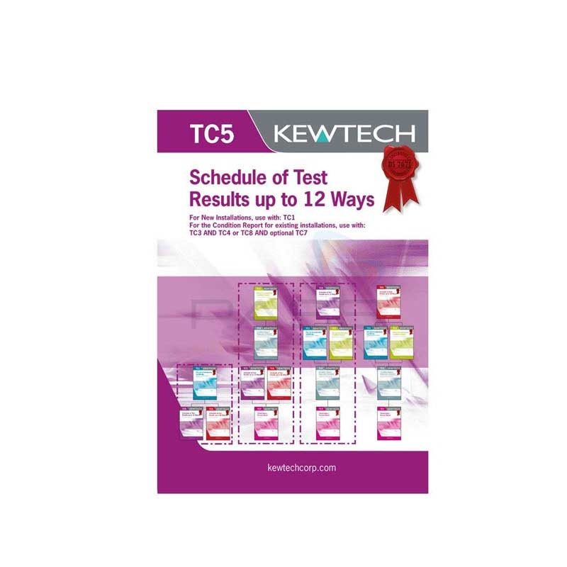 18TH EDITION Kewtech TC3 Electrical Installation Report Installations to 100A 