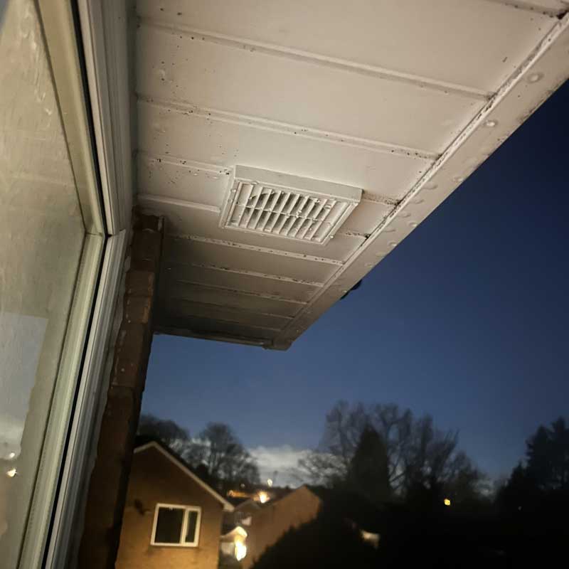 External ventilation grills in a home