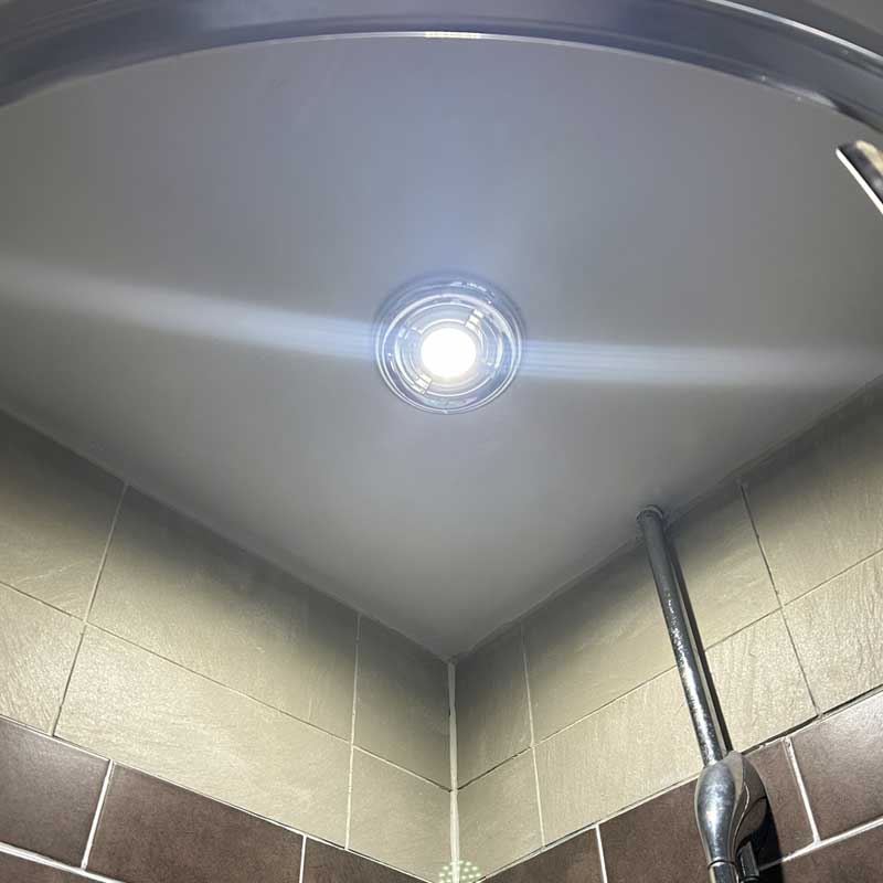 bathroom LED extractor fan lit