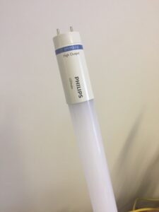 Close up of the Philips Master LED tube used in the installation